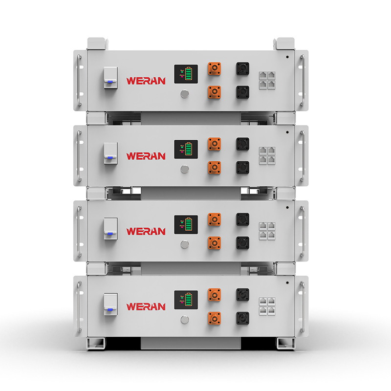 WERAN WRL-48100RW 51,2V 100Ah LiFePO4 stojanová baterie (5,12kWh) – 8000 cyklů, CAN/RS485, stohovatelné domácí ESS
