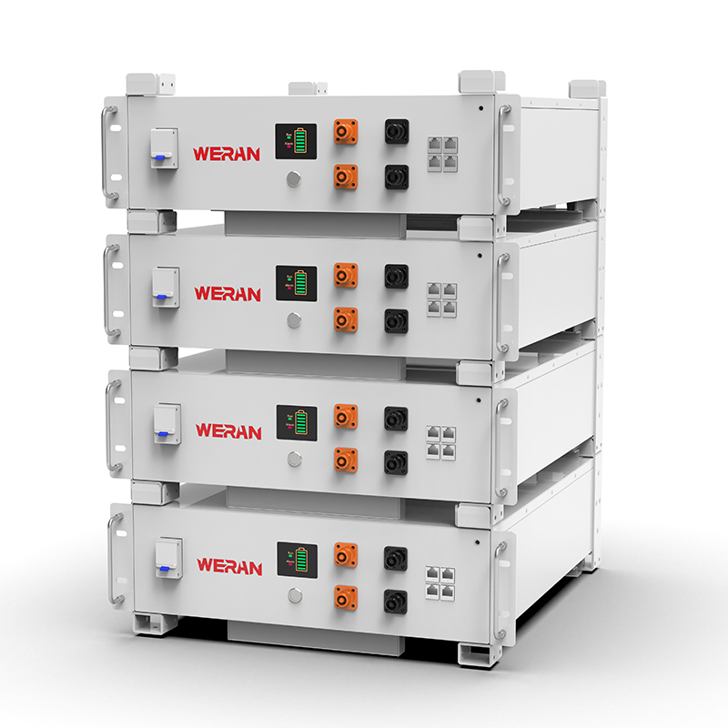 WERAN WRL-48100RW 51,2V 100Ah LiFePO4 stojanová baterie (5,12kWh) – 8000 cyklů, CAN/RS485, stohovatelné domácí ESS