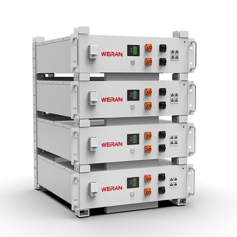 WERAN WRL-48100RW 51,2V 100Ah LiFePO4 stojanová baterie (5,12kWh) – 8000 cyklů, CAN/RS485, stohovatelné domácí ESS