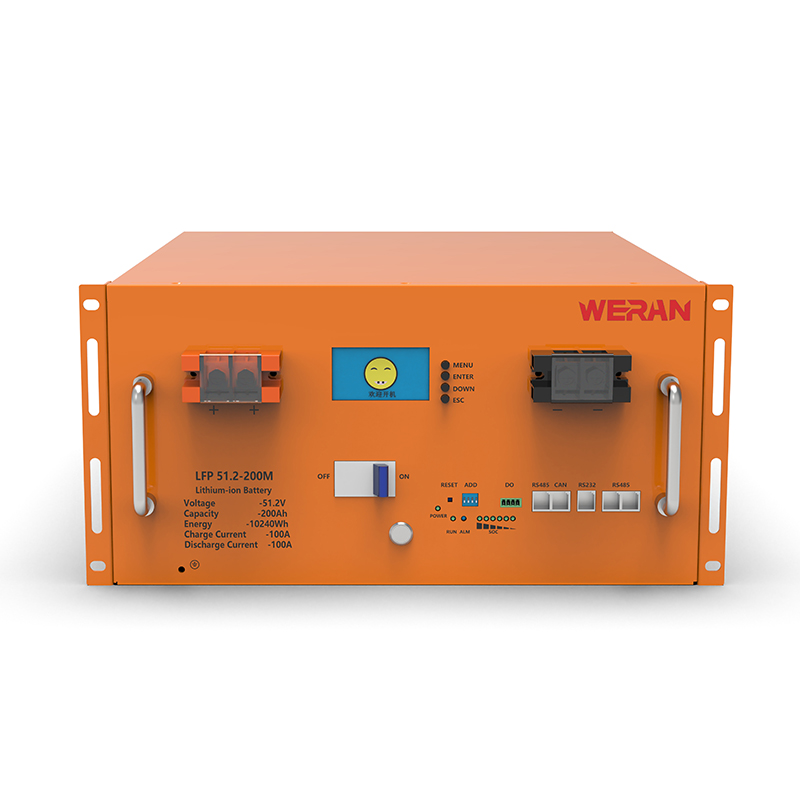 WERAN WRL-48200RO 51,2V 200Ah LiFePO4 stojanová baterie (10,24kWh) – 8000 cyklů, vysoký proud, modulární solární úložiště