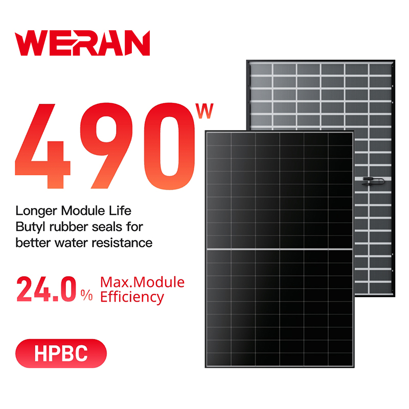 WERAN EcoLife 480-490W Dual Glass BC solární panel LR7-54HJD High-End rezidenční fotovoltaický modul